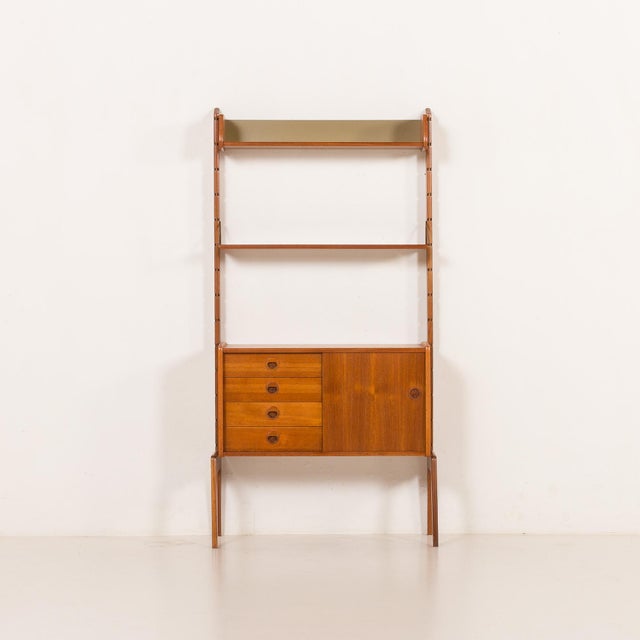 Wood Small Ergo Freestanding Wall Unit by John Texmon, Norway, 1960s For Sale - Image 7 of 16