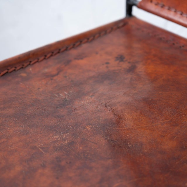 Spanish Hacienda Wrought Iron & Leather Counter Stools, 1960s For Sale - Image 16 of 18