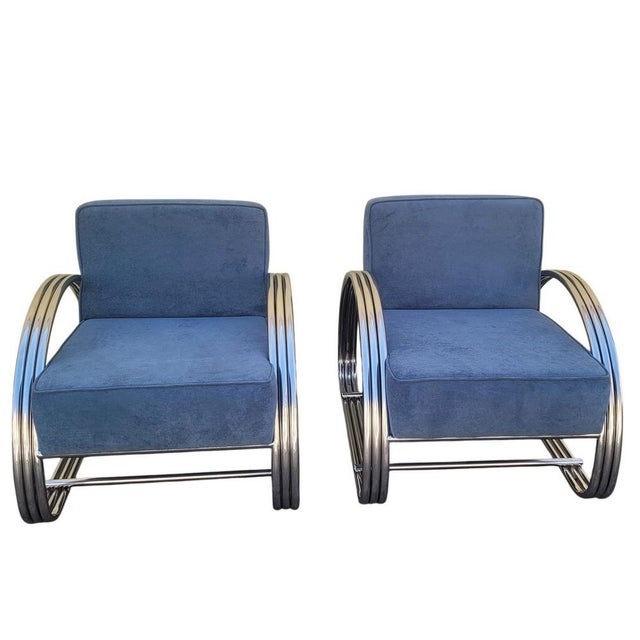 Large 20th Century Chrome Armchairs by Ralph Lauren, 1980s, Set of 2 For Sale - Image 18 of 18