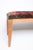 Red Antique Kazak Wool Rug Upholstered Bench, Rustic Tribal Accent Bench With Wooden Legs For Sale - Image 8 of 11