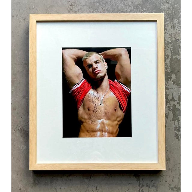 Wood Vintage Boho Original Photograph of Man For Sale - Image 7 of 8