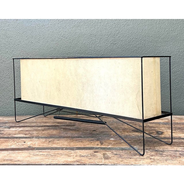 Vintage MCM Long Parchment Table Lamp For Sale - Image 9 of 12