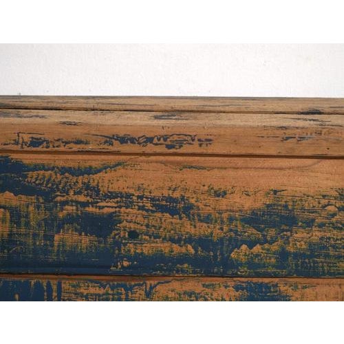 Antique Blue-Painted Pine Chest, Central Europe, 1870 For Sale - Image 10 of 14