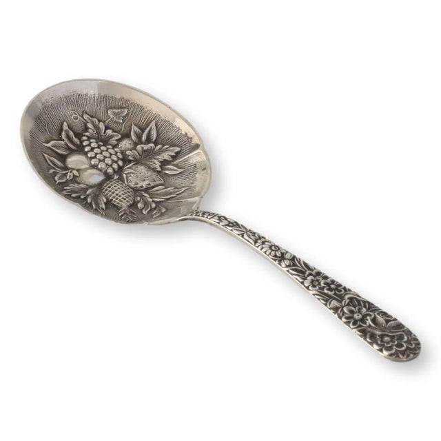 Traditional Midcentury Sterling Silver Bon Bon Spoon For Sale - Image 3 of 6