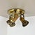 Modern Modern Three-Spot Brass and Oak Ceiling Light from Temde Lights, 1970s For Sale - Image 3 of 18