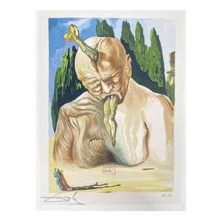 Salvador Dali, The Logician Devil from the Divine Comedy, 1960s, Woodcut For Sale