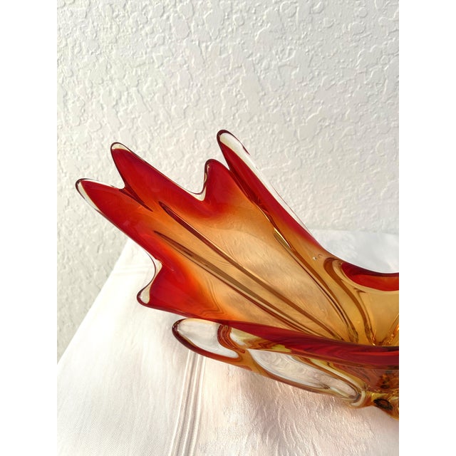 Murano Mid-Century Large Ferro & Lazzarini Murano Glass Bowl For Sale - Image 4 of 7