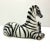 Modernist Italian Porcelain Zebra with makers stamp underneath. Pose and position of the zebra face is totally unique....
