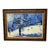 Vintage Large MC Oil on Canvas Winter Landscape For Sale