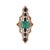 Set in 18k Gold, 3.99 Carats Emerald, Blue Sapphires & Diamonds Cocktail Ring, Us Size 7 For Sale - Image 10 of 14