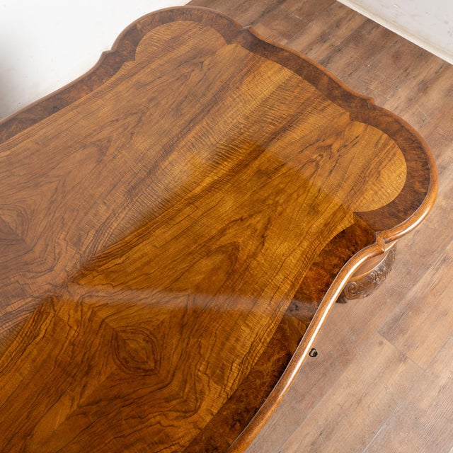 Wood 19th Century Rococo Walnut Six Drawer Desk From Denmark For Sale - Image 7 of 17