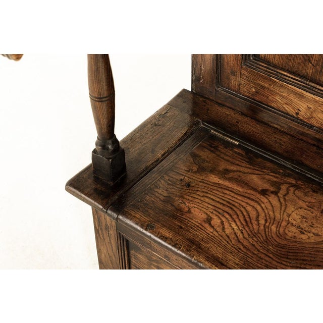 Antique George III Bench in Elm For Sale - Image 11 of 13