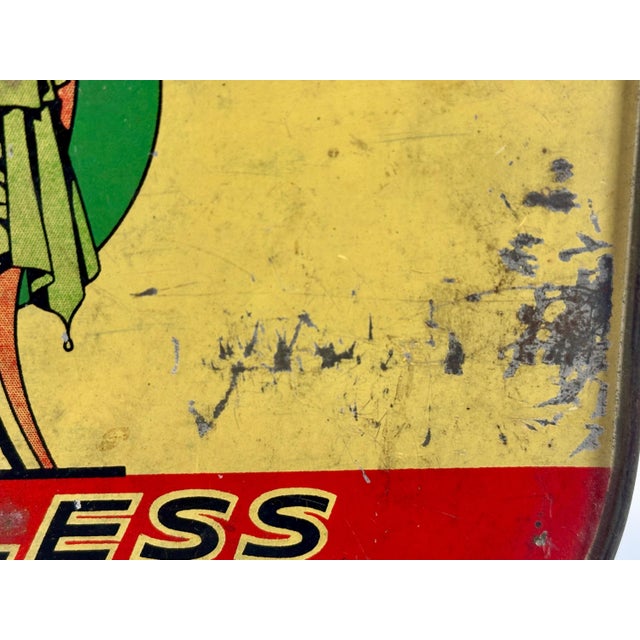 Red Vintage Pandora Expanding Curtain Rod Tin: Art Deco Advertising Container For Sale - Image 8 of 10