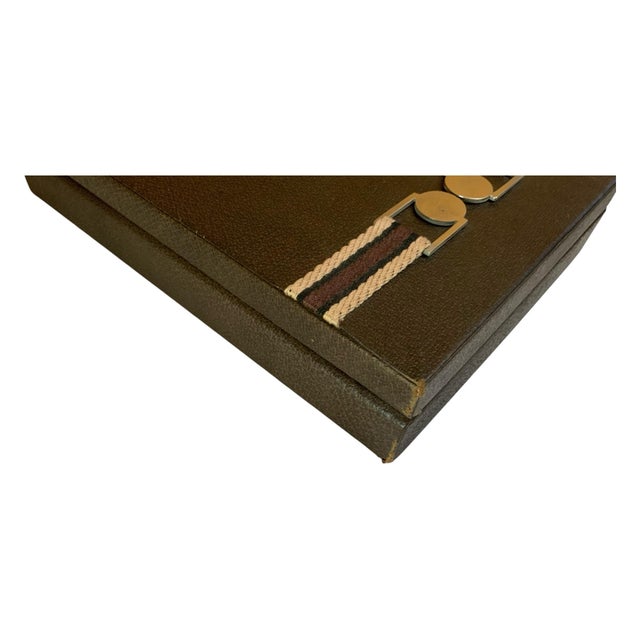 Mark Cross Vintage Mark Cross Brown Suede and Leather Jewelry Box, Italy For Sale - Image 4 of 12