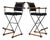 Pair of Cleo Baldon for Inca Campaign Style Bar Stools For Sale