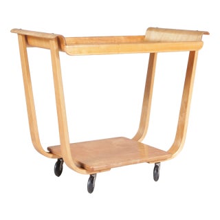 Vintage Dutch PB01 Birch Trolley by Cees Braakman for Pastoe, Netherlands, 1950s For Sale