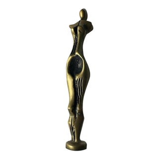 1970s Modernist Bronze Figure Sculpture — Roberto Gabriel Crivellé (B. 1936) For Sale