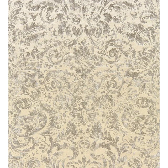 Traditional Sample - The House of Scalamandré Palladio Velvet Damask Fabric, Antique Silver For Sale - Image 3 of 3