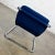 Vintage Modern Royal Blue Hopsacking & Chrome Cantilever Sling Chair For Sale - Image 9 of 13