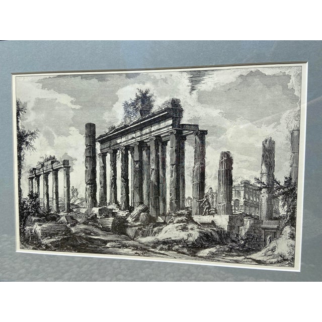 Item: Original Architectural Print Etching Style: Italian, Mediterranean, Neoclassical Artist: Giovanni (Cavalier)...