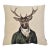 Stanley Stag - Plaid Tapestry Cushion With Feather Filler - 46x46cm (18"x18") For Sale