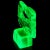 Mid-Century Modern Vintage Murano Salviati Luciano Gaspari Uranium Uv Reactive Yellow Green Italian Art Glass Abstract Sculpture For Sale - Image 3 of 11