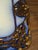 1880s Antique Victorian Staffordshire Flow Blue & Copper Luster Shell/Seaweed Square Plate For Sale - Image 4 of 7