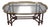 Baker Regency Style Faux Bamboo Glass Top Coffee Table For Sale