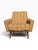 Pair of Danish Modern Lounge Chairs | Sculptural Flared Arms in Woven Tweed | Tapered Wood Legs | C. 1960s For Sale - Image 10 of 16