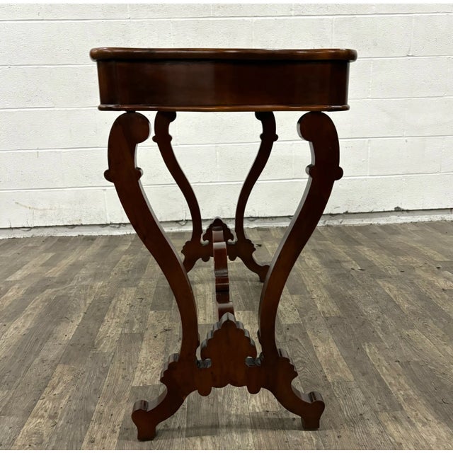 Vintage Victorian Biedermeier Style Parlor Table Console Table Center Table For Sale - Image 11 of 12
