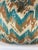 Custom pair of 22" pillows covered in a printed microfiber velvet in an ikat pattern of teal and bronze. These pillows...
