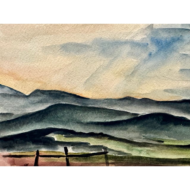 Original watercolor on paper by Henry Emil Salloch, also known as Heinz Emil Salloch, the German-born American artist and...