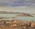 1900 - 1909 Xavier Martínez –Alcatraz Island, San Francisco Bay at Sunset – C. 1901 Oil Painting For Sale - Image 5 of 12