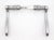 Mid 20th Century Pair of Swirl Nickel Plated Brass Passage Door Levers For Sale - Image 5 of 5