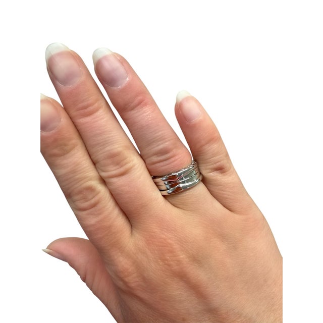 Contemporary Bulgari, B.zero1 18k White Gold Ring For Sale - Image 3 of 6