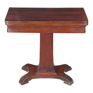 Antique Victorian Mahogany Flip Top Game Card Console Parlor Table