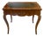 Antique French Walnut Marquetry Inlaid Writing Desk with Leather Top, 1860s For Sale