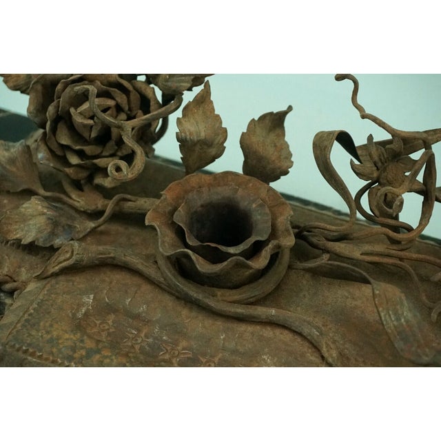 Antique Art Nouveau Inkwell in Wrought Iron, 1890s For Sale - Image 14 of 18