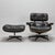 Eames lounge chair and matching ottoman, models 670 and 671, designed by Charles and Ray Eames and produced by Herman...