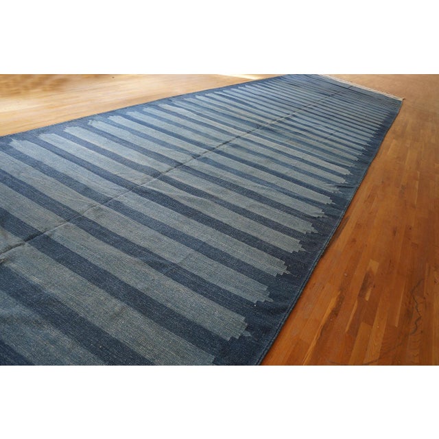 1930s Indian Cotton Dhurrie Carpet ( 8'2'' x 40'2" - 250 x 1225 cm ) Antique Oversized Dhurrie Indian Rug, Country of...