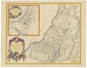Map of the Holy Land of Canaan and the Twelve Tribes, 1750