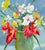Vibrant Spring Bulb Still Life in Oil on Canvas For Sale - Image 4 of 7