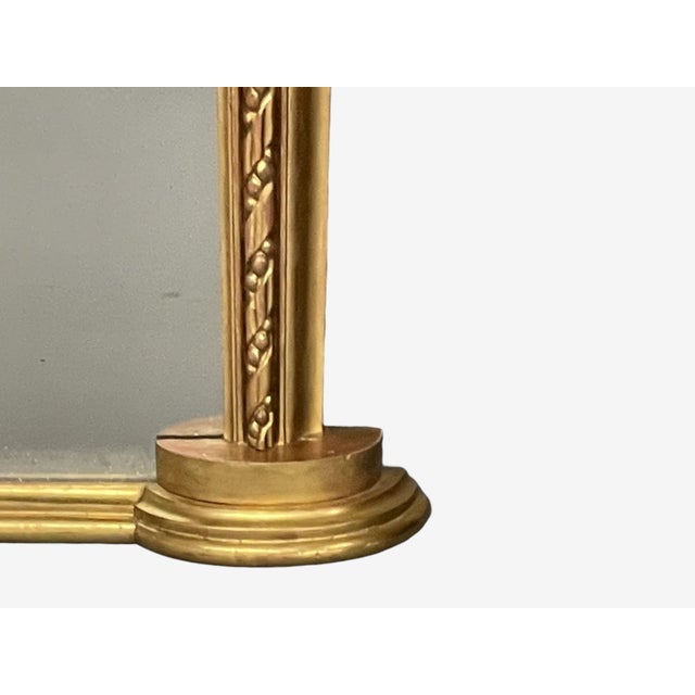 Wood Regency Style, Monumental Archtop Mirror, Giltwood, Mirror, France, 19th C. For Sale - Image 7 of 9