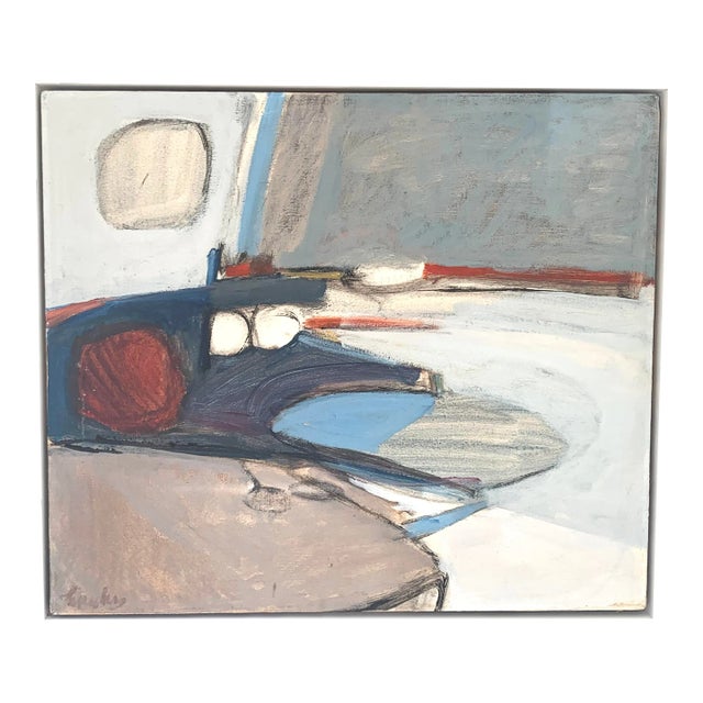 1970s Abstract Landscape Oil Painting by Jimmy Lueders For Sale