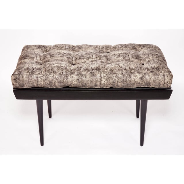 Introducing a beautifully crafted 1950s walnut slatted bench, made in Yugoslavia but distributed in the USA. This piece...