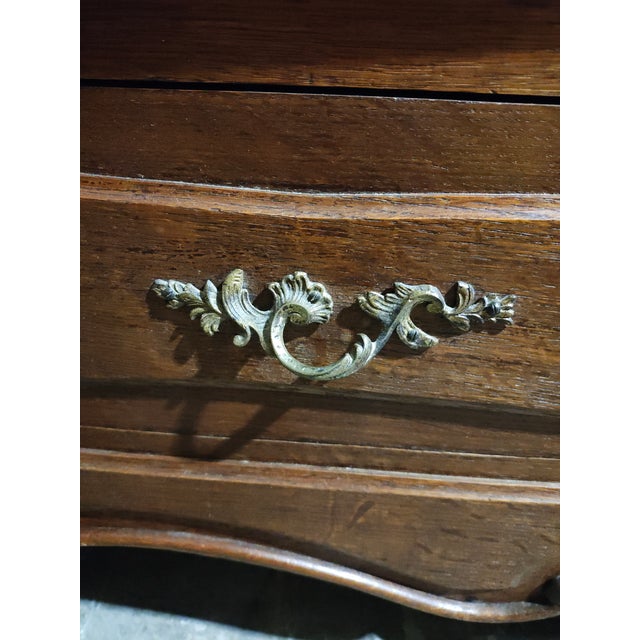 Antique French Louis XV Revival Triple-Door Mirrored Armoire in Walnut For Sale - Image 10 of 12