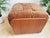 Wood Mid-Century Saddle Ottoman in Teak and Caramel Velour on Castors from G-Plan, 1980s For Sale - Image 7 of 14