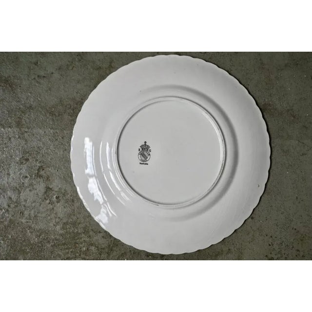 1950s Bohemian Nathalie Plates from Keller and Guerin Lunéville, 1950s, Set of 6 For Sale - Image 5 of 6