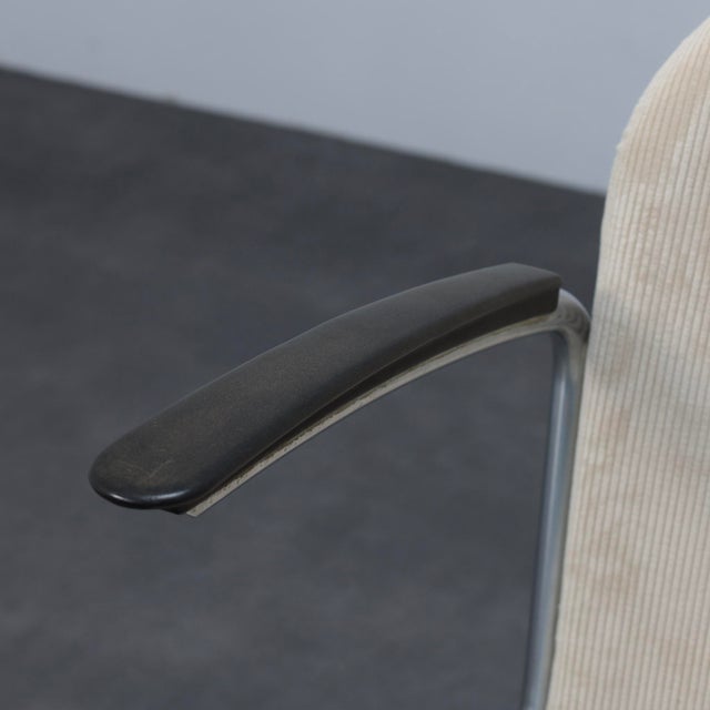 Textile Tubular Steel Model 413 Armchairs by W.H. Gispen, Netherlands, 1950s, Set of 3 For Sale - Image 7 of 10