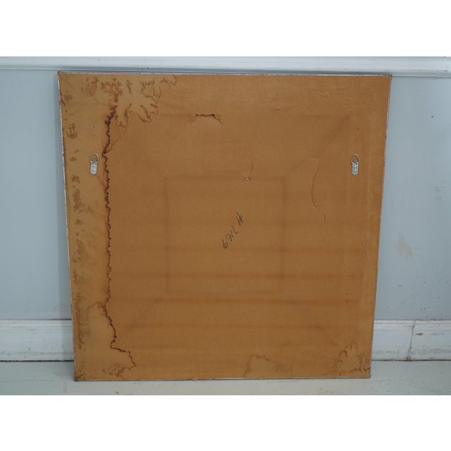 Burgundy Friedman Brothers Square Mirror For Sale - Image 8 of 8